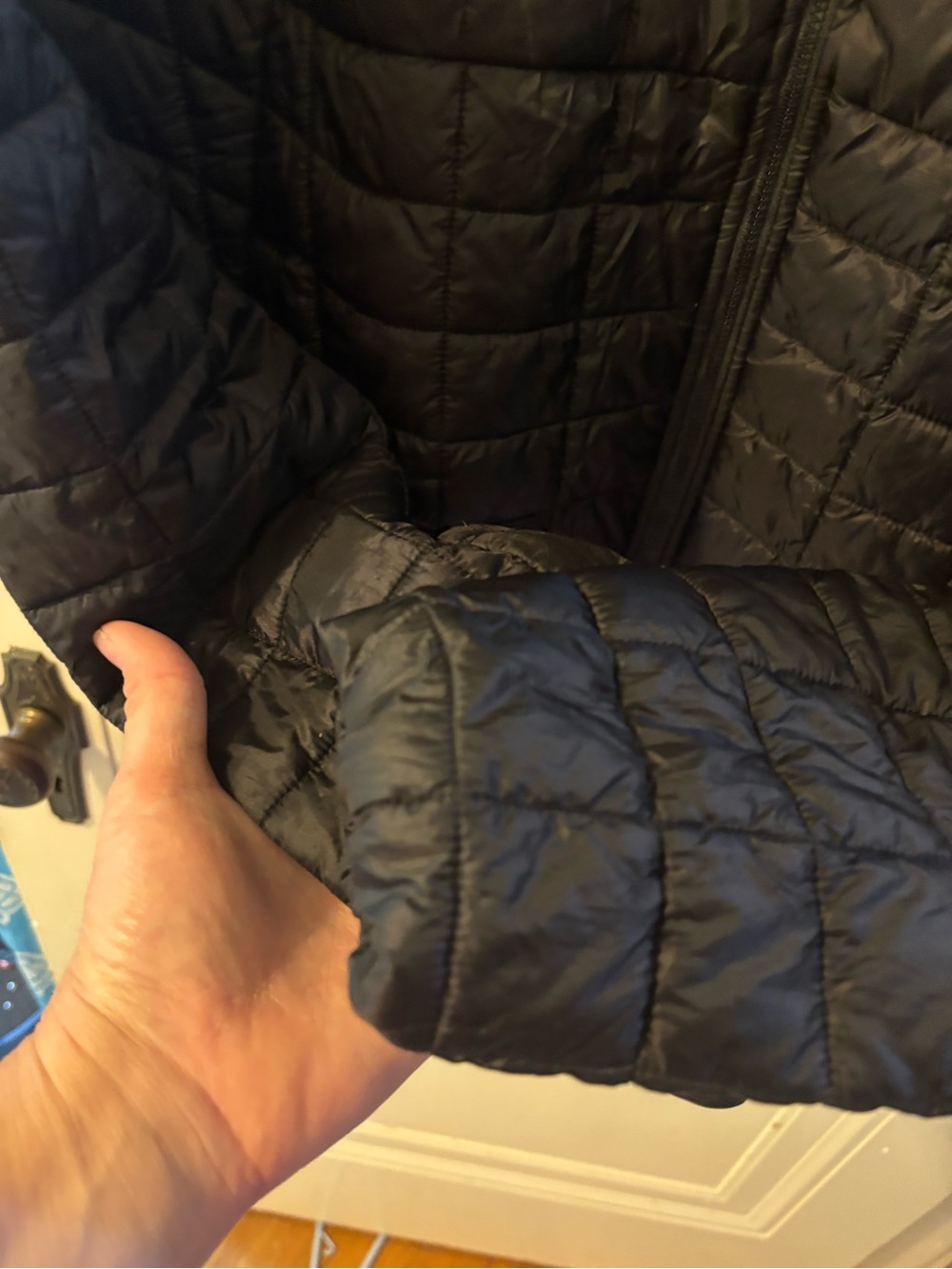 The North Face Black Quilted Jacket with Embroidered Patches-High West Distill - Picture 3 of 8
